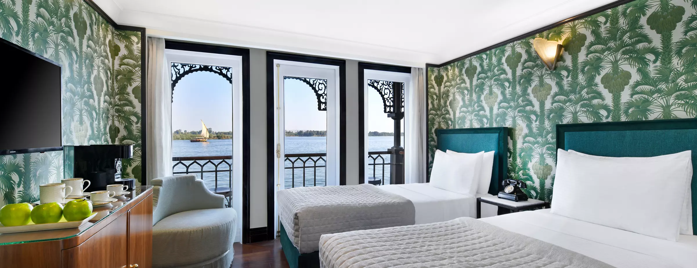 Cabin aboard the Mövenpick SS Misr Nile cruise